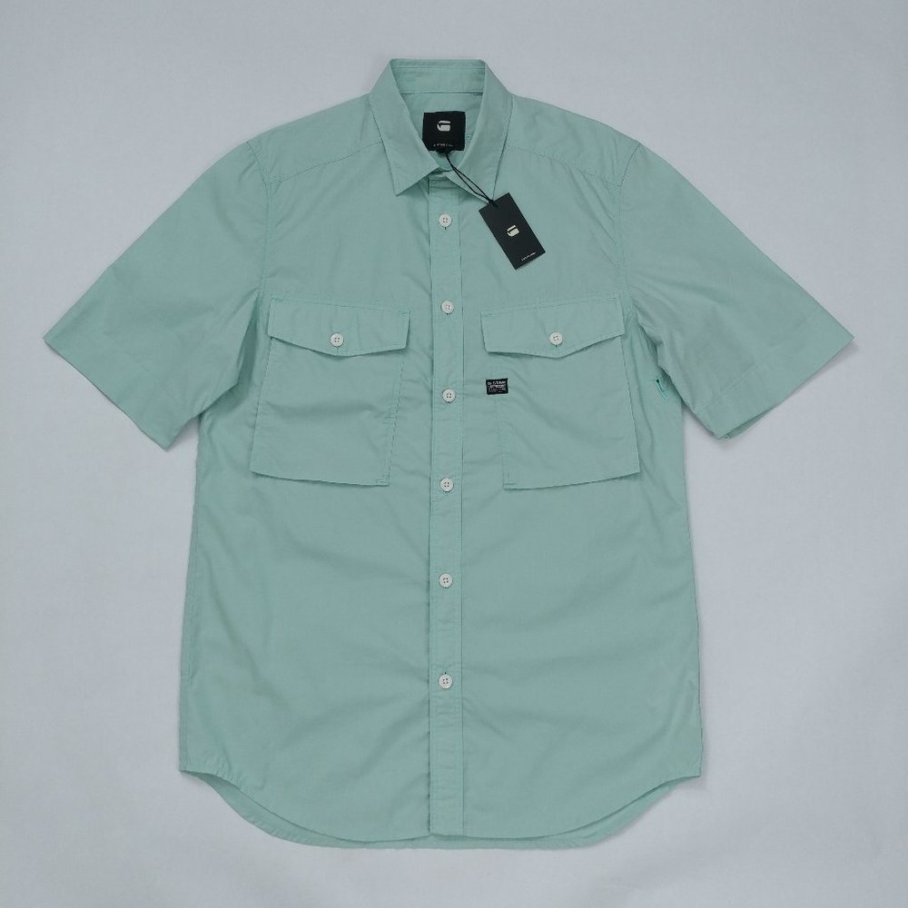 G-Star Raw Type C Straight Extra Long Button Down Utility Shirt Size M